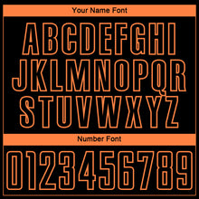 Load image into Gallery viewer, Custom Black Orange Tiger Stripes Sublimation Soccer Uniform Jersey