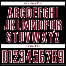 Load image into Gallery viewer, Custom Black Crimson-White Lines Sublimation Soccer Uniform Jersey