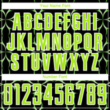 Load image into Gallery viewer, Custom Black Neon Green-White Damask Pattern Sublimation Soccer Uniform Jersey