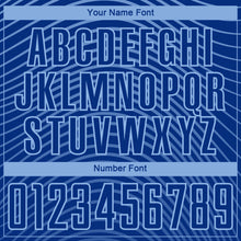 Load image into Gallery viewer, Custom Royal Light Blue Gradient Geometric Lines Sublimation Soccer Uniform Jersey