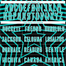 Load image into Gallery viewer, Custom Black Aqua-White Stars Sublimation Soccer Uniform Jersey