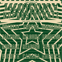 Load image into Gallery viewer, Custom Green Cream Stars Sublimation Soccer Uniform Jersey