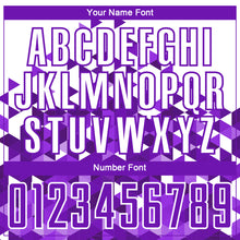 Load image into Gallery viewer, Custom Purple White Geometric Pattern Sublimation Soccer Uniform Jersey