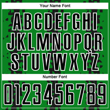 Load image into Gallery viewer, Custom Grass Green Black-White Abstract Geometric Pattern Sublimation Soccer Uniform Jersey