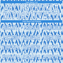 Load image into Gallery viewer, Custom Powder Blue White-Silver Abstract Geometric Pattern Sublimation Soccer Uniform Jersey