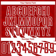 Load image into Gallery viewer, Custom Red White Wind Shapes Sublimation Soccer Uniform Jersey