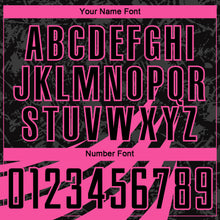 Load image into Gallery viewer, Custom Black Pink Wind Shapes Sublimation Soccer Uniform Jersey