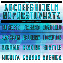 Load image into Gallery viewer, Custom Teal White Geometric Triangle Sublimation Soccer Uniform Jersey