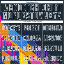 Load image into Gallery viewer, Custom Navy White Geometric Shapes Sublimation Soccer Uniform Jersey