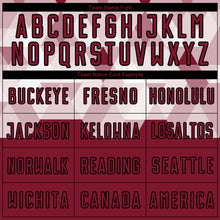 Load image into Gallery viewer, Custom Crimson Black Geometric Shapes Sublimation Soccer Uniform Jersey