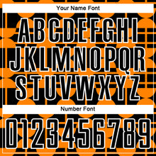 Load image into Gallery viewer, Custom Black Bay Orange-White Geometric Shapes Sublimation Soccer Uniform Jersey