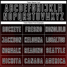 Load image into Gallery viewer, Custom Black Red-White Geometric Lines Sublimation Soccer Uniform Jersey