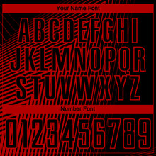 Load image into Gallery viewer, Custom Black Red Lines Sublimation Soccer Uniform Jersey