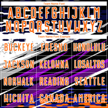 Load image into Gallery viewer, Custom Black Bay Orange-White Lines Sublimation Soccer Uniform Jersey