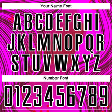 Load image into Gallery viewer, Custom Hot Pink Black-White Waves Sublimation Soccer Uniform Jersey