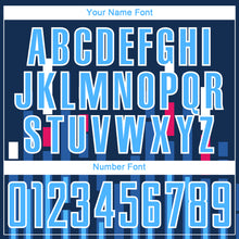 Load image into Gallery viewer, Custom US Navy Blue Sky Blue-White Lines Sublimation Soccer Uniform Jersey