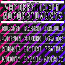 Load image into Gallery viewer, Custom Black Purple-Pink Lines Sublimation Soccer Uniform Jersey