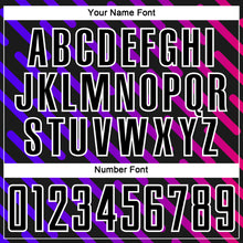 Load image into Gallery viewer, Custom Black Purple-Pink Lines Sublimation Soccer Uniform Jersey