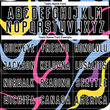 Load image into Gallery viewer, Custom Black White Fluid Shapes Sublimation Soccer Uniform Jersey