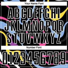 Load image into Gallery viewer, Custom Black White Fluid Shapes Sublimation Soccer Uniform Jersey