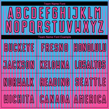 Load image into Gallery viewer, Custom Sky Blue Pink-Black Lines Sublimation Soccer Uniform Jersey