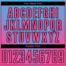 Load image into Gallery viewer, Custom Sky Blue Pink-Black Lines Sublimation Soccer Uniform Jersey