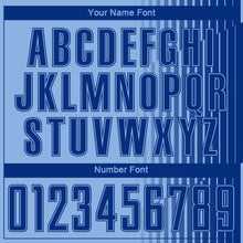 Load image into Gallery viewer, Custom Light Blue Royal Lines Sublimation Soccer Uniform Jersey