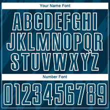 Load image into Gallery viewer, Custom Navy White Geometric Shapes Sublimation Soccer Uniform Jersey