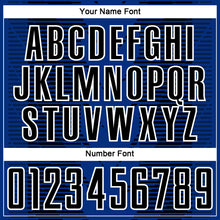 Load image into Gallery viewer, Custom US Navy Blue Black-White Lines Sublimation Soccer Uniform Jersey