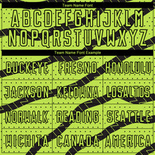 Load image into Gallery viewer, Custom Neon Green Black Lines And Dots Sublimation Soccer Uniform Jersey