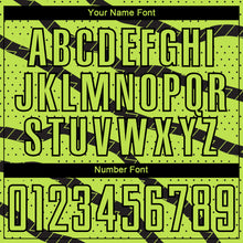 Load image into Gallery viewer, Custom Neon Green Black Lines And Dots Sublimation Soccer Uniform Jersey