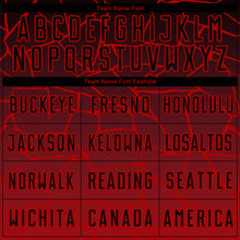 Load image into Gallery viewer, Custom Red Black Lines Sublimation Soccer Uniform Jersey