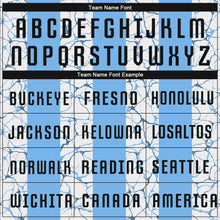 Load image into Gallery viewer, Custom Light Blue Black-White Sublimation Soccer Uniform Jersey