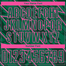 Load image into Gallery viewer, Custom Kelly Green Pink Lightning Sublimation Soccer Uniform Jersey