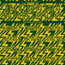 Load image into Gallery viewer, Custom Green Yellow Lightning Sublimation Soccer Uniform Jersey