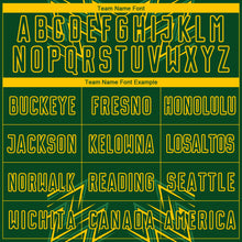 Load image into Gallery viewer, Custom Green Yellow Geometric Shapes Sublimation Soccer Uniform Jersey