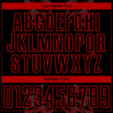 Load image into Gallery viewer, Custom Black Red Geometric Shapes Sublimation Soccer Uniform Jersey