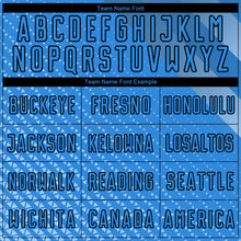 Load image into Gallery viewer, Custom Lakes Blue Black Geometric Shapes Sublimation Soccer Uniform Jersey