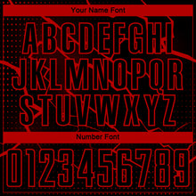 Load image into Gallery viewer, Custom Black Red Lightning Sublimation Soccer Uniform Jersey