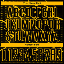 Load image into Gallery viewer, Custom Black Yellow Lightning Sublimation Soccer Uniform Jersey