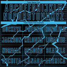 Load image into Gallery viewer, Custom Black Sky Blue Lightning Sublimation Soccer Uniform Jersey