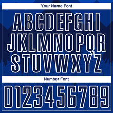 Load image into Gallery viewer, Custom Royal Navy-White Dripping Splatter Art Sublimation Soccer Uniform Jersey