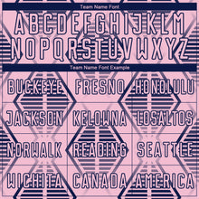 Load image into Gallery viewer, Custom Light Pink Navy Geometric Shapes Sublimation Soccer Uniform Jersey