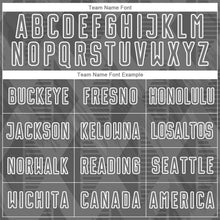 Load image into Gallery viewer, Custom Gray White Geometric Shapes Sublimation Soccer Uniform Jersey