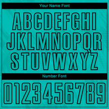 Load image into Gallery viewer, Custom Aqua Black Geometric Shapes Sublimation Soccer Uniform Jersey