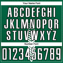 Load image into Gallery viewer, Custom Kelly Green White-Black Arrow Shapes Sublimation Soccer Uniform Jersey