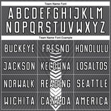 Load image into Gallery viewer, Custom Steel Gray White-Black Arrow Shapes Sublimation Soccer Uniform Jersey