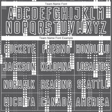 Load image into Gallery viewer, Custom Steel Gray White Geometric Shapes Sublimation Soccer Uniform Jersey