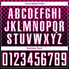 Load image into Gallery viewer, Custom Black White-Deep Pink Halftone Dots Sublimation Soccer Uniform Jersey