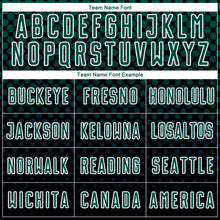 Load image into Gallery viewer, Custom Black Kelly Green-White Halftone Dots Sublimation Soccer Uniform Jersey